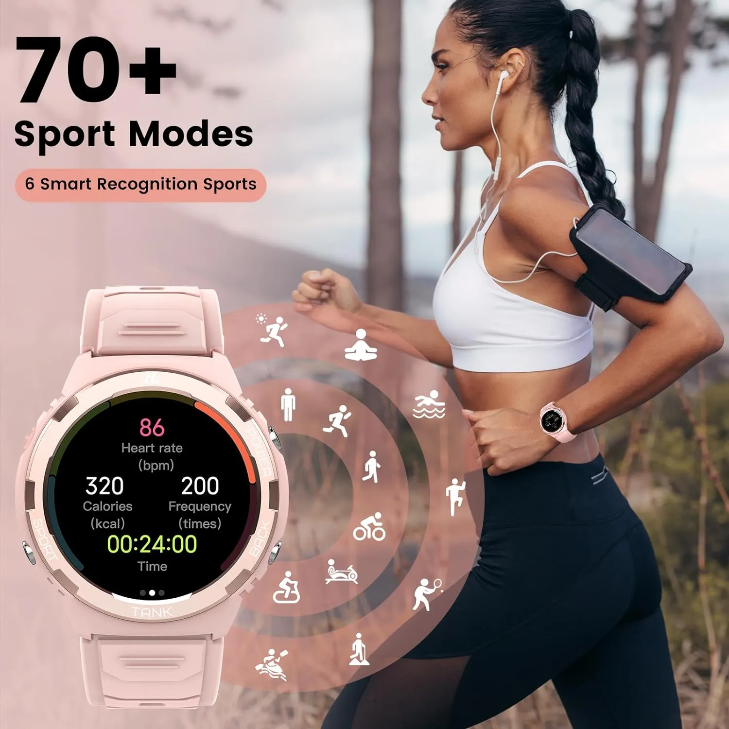 Montre Connectée Aiguille Étanche Femme – Image 7
