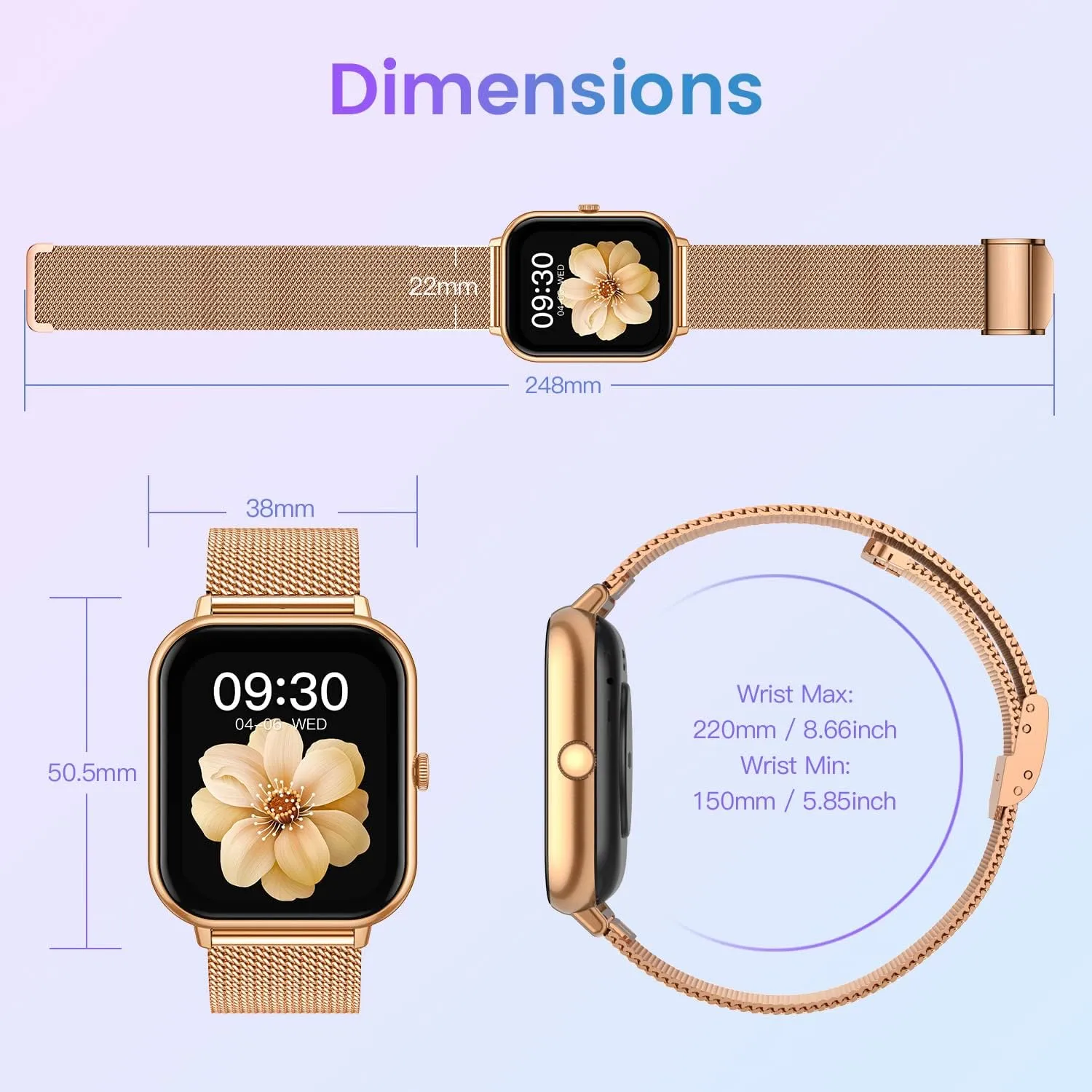 Montre Connectée Femme Large Autonomie – Image 7