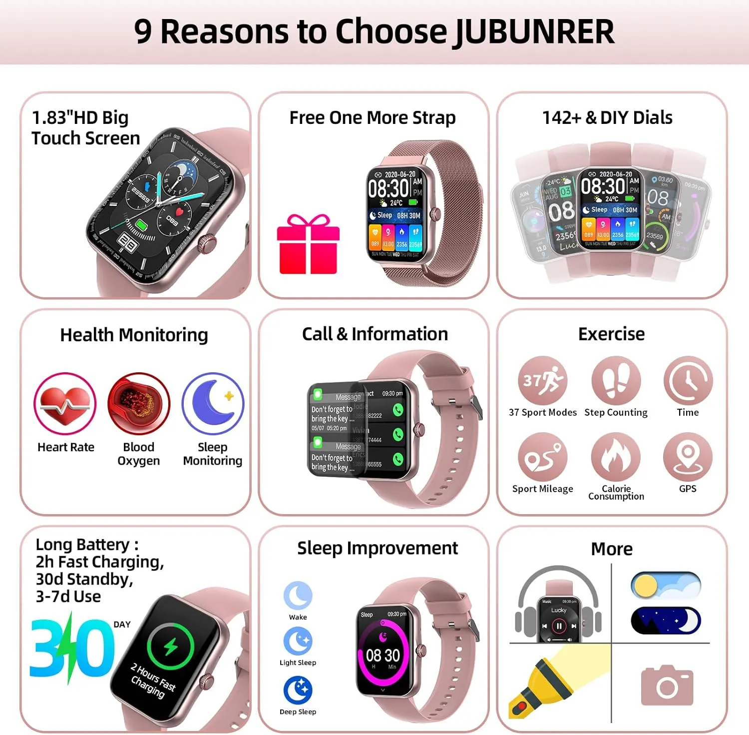 Montre Connectée Femme Modes d’Exercice – Image 6