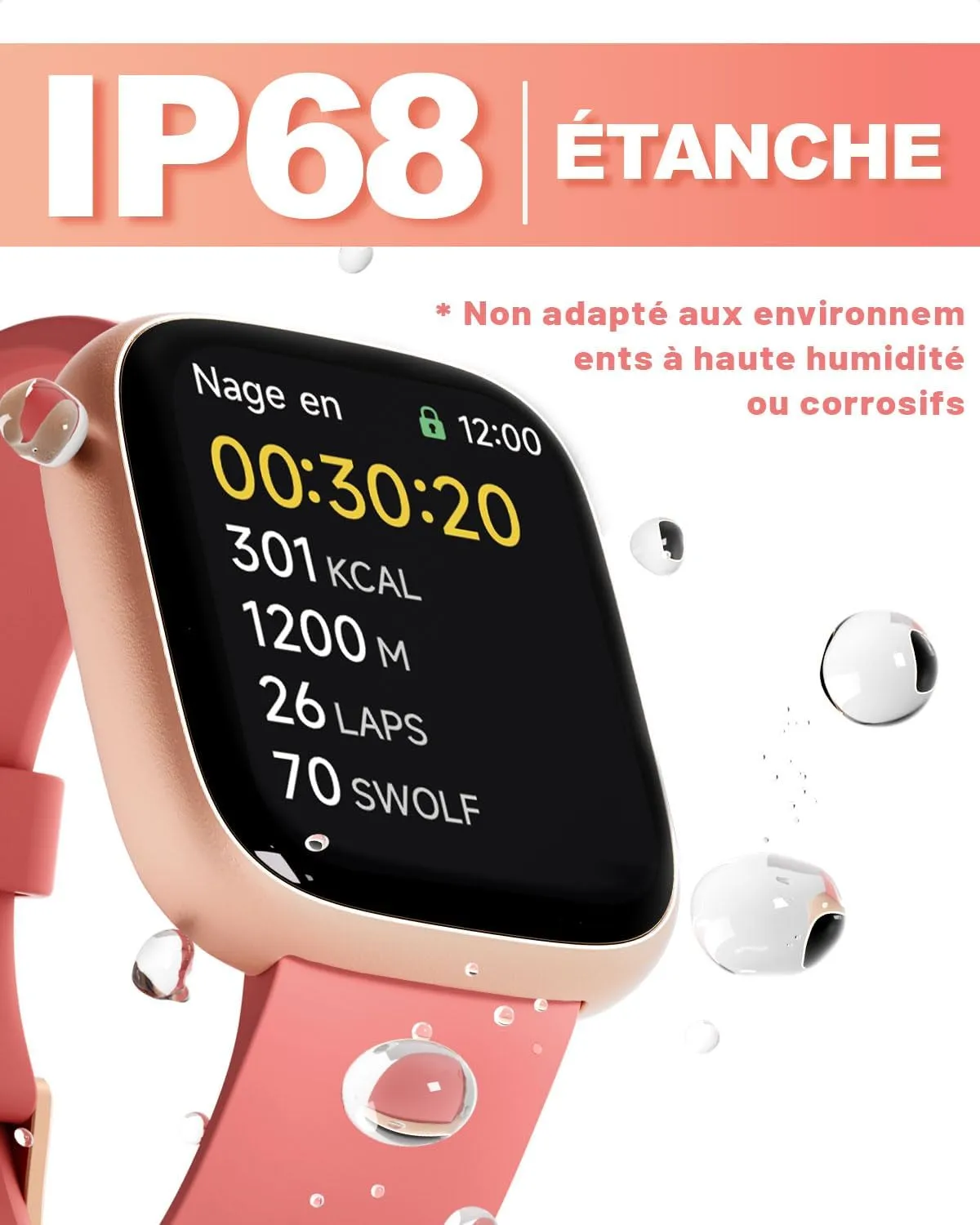 Montre Connectée Femme Cardio et Étanche – Image 3