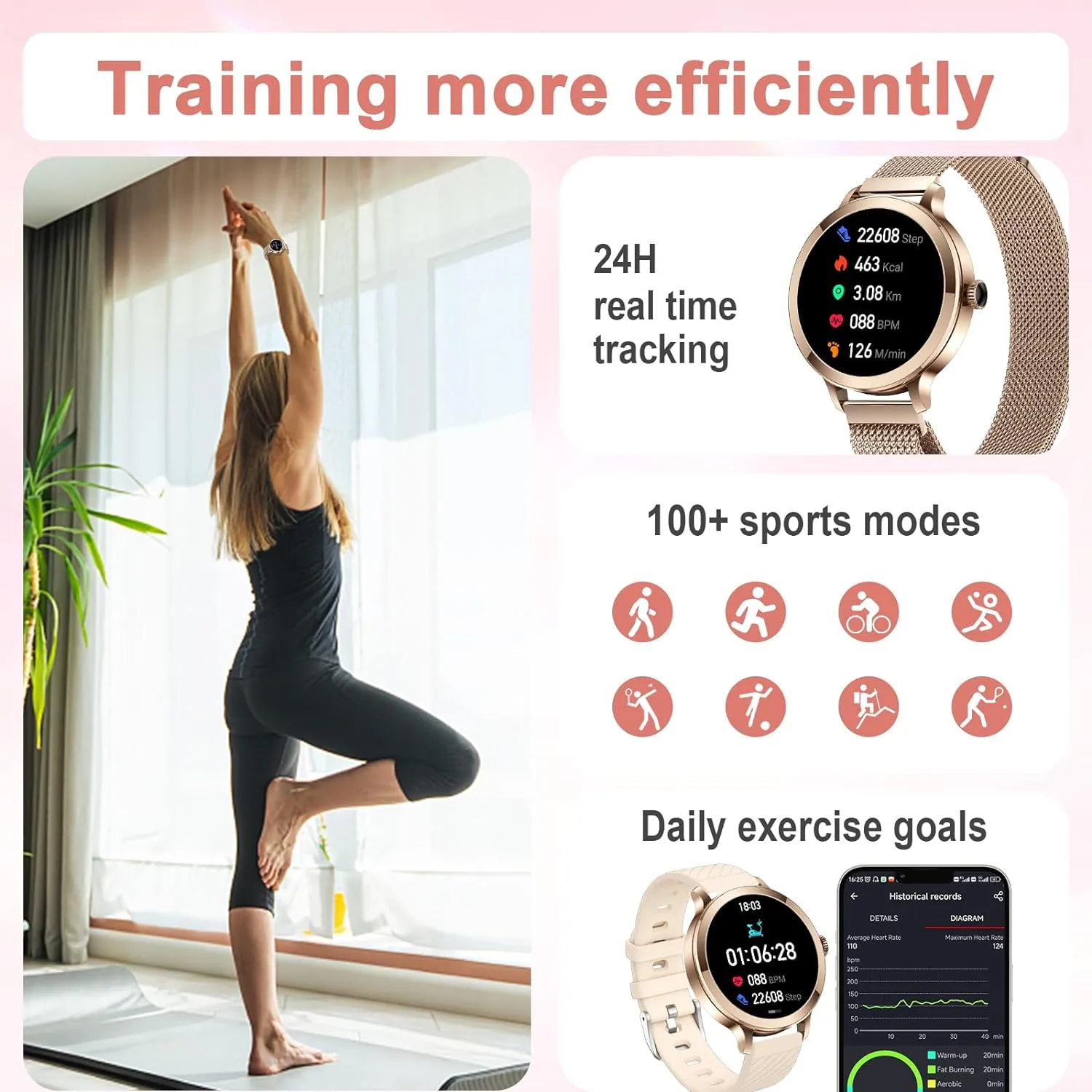 Montre Connectée Chic Pour Femmes – Image 3