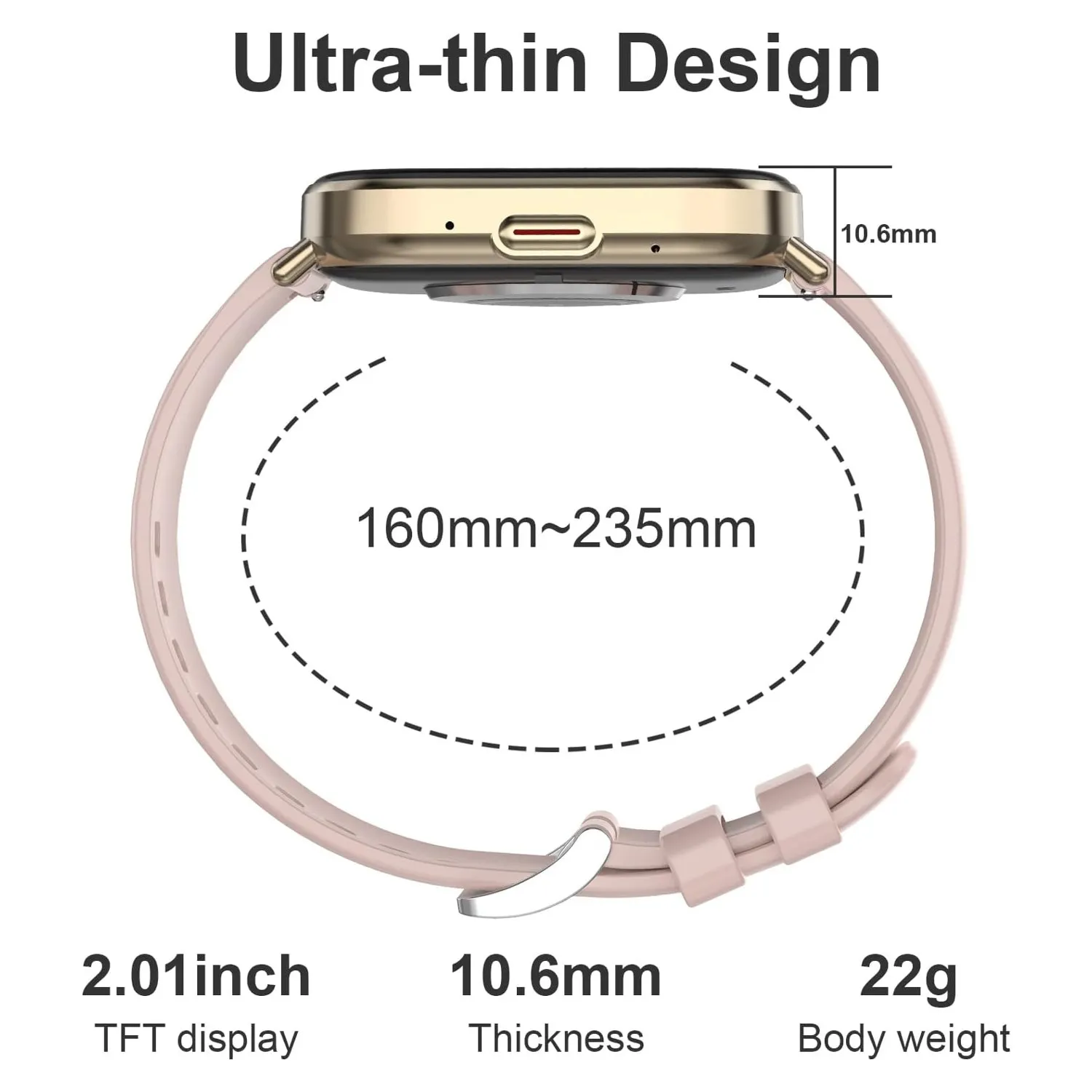 Smartwatch Femme Couleur Rose – Image 7