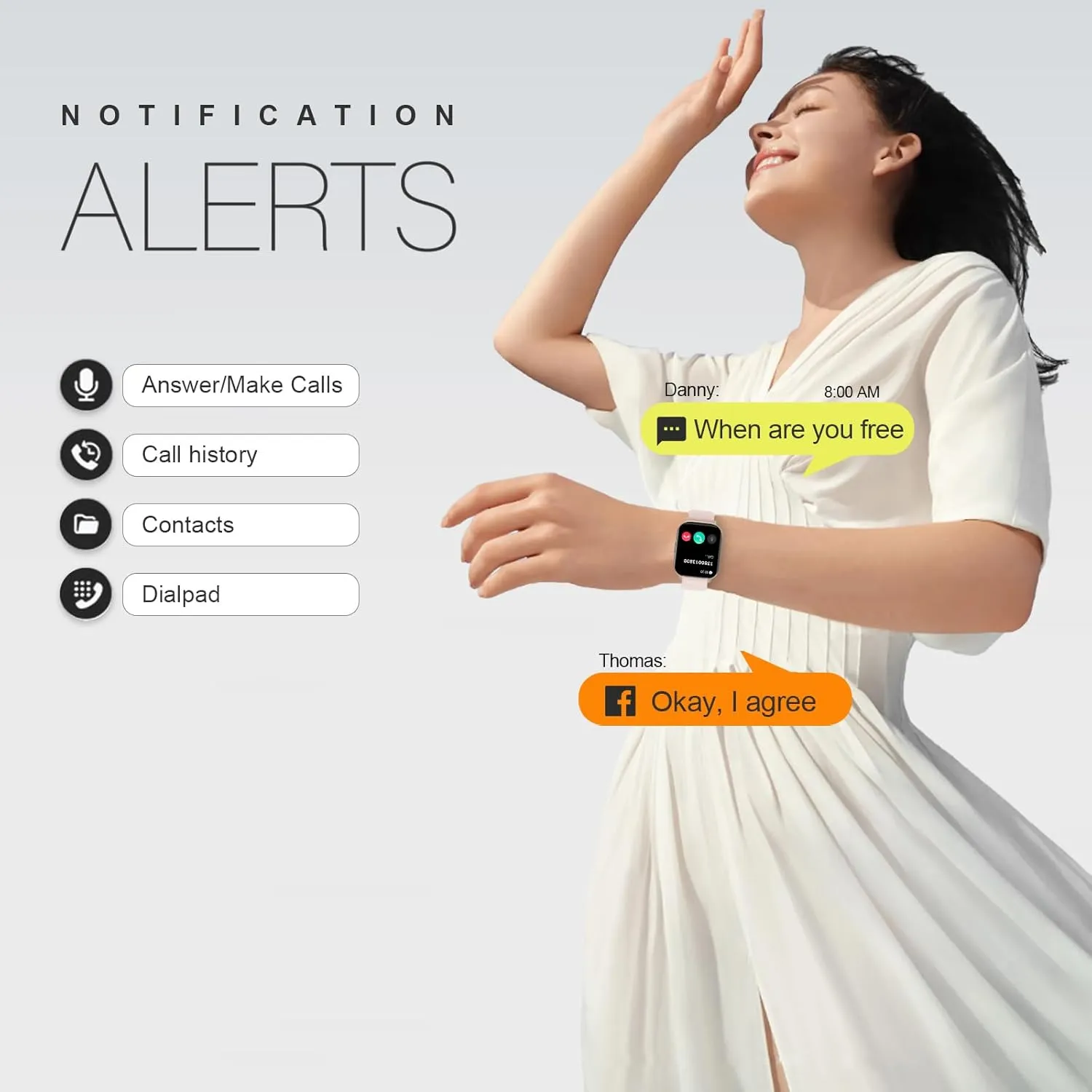 Smartwatch Femme Couleur Rose – Image 3
