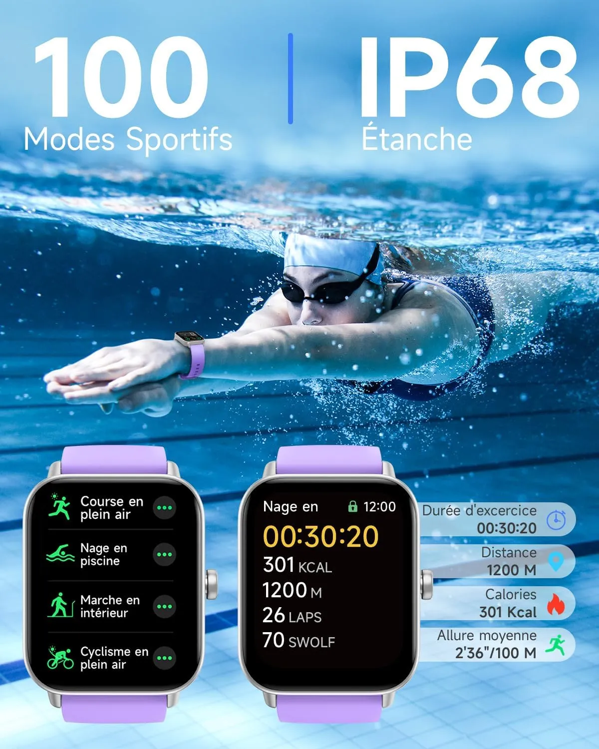 Montre Intelligente Femme Modes Sportifs – Image 2