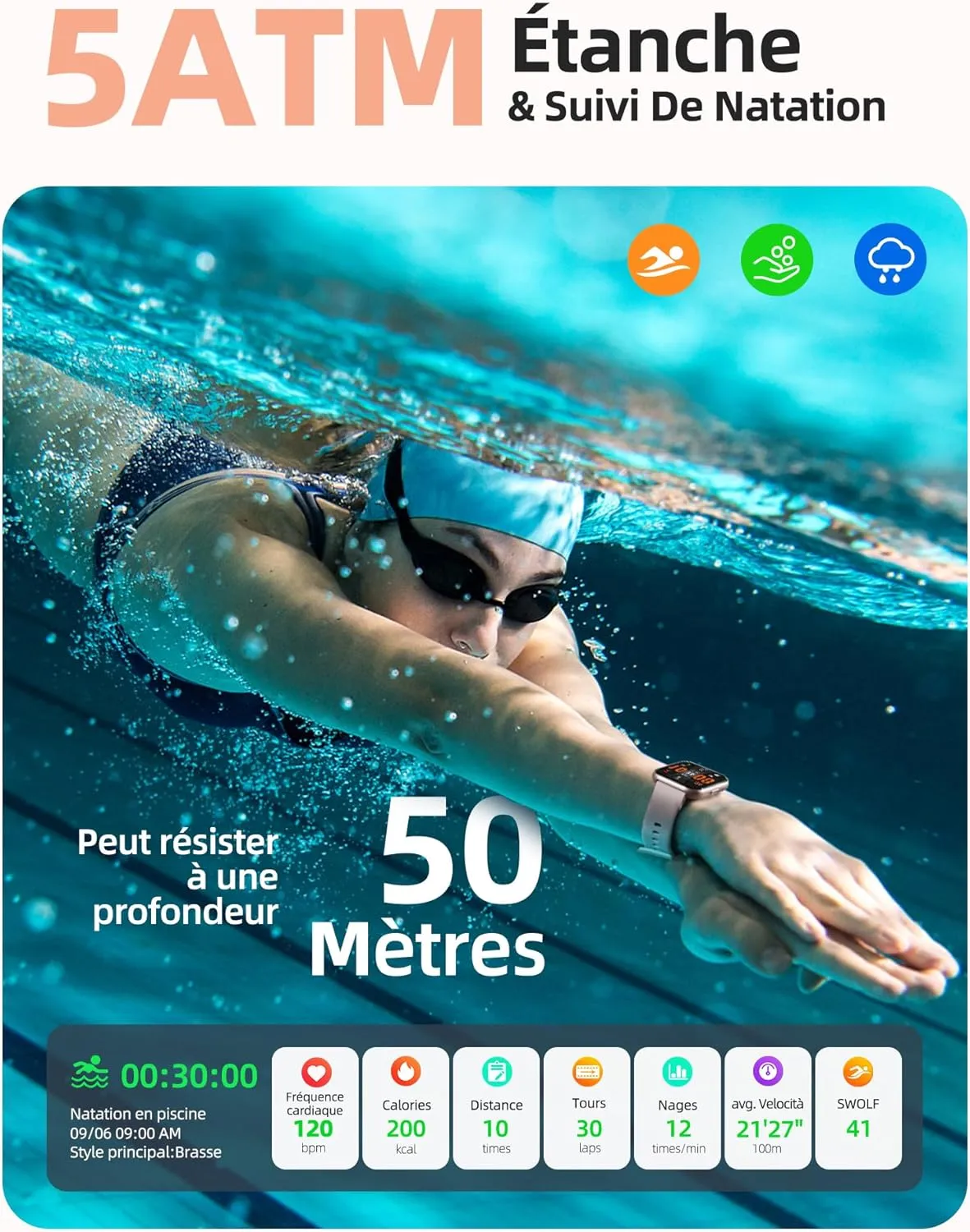 Montre Connectée Femme Sport Étanche – Image 2