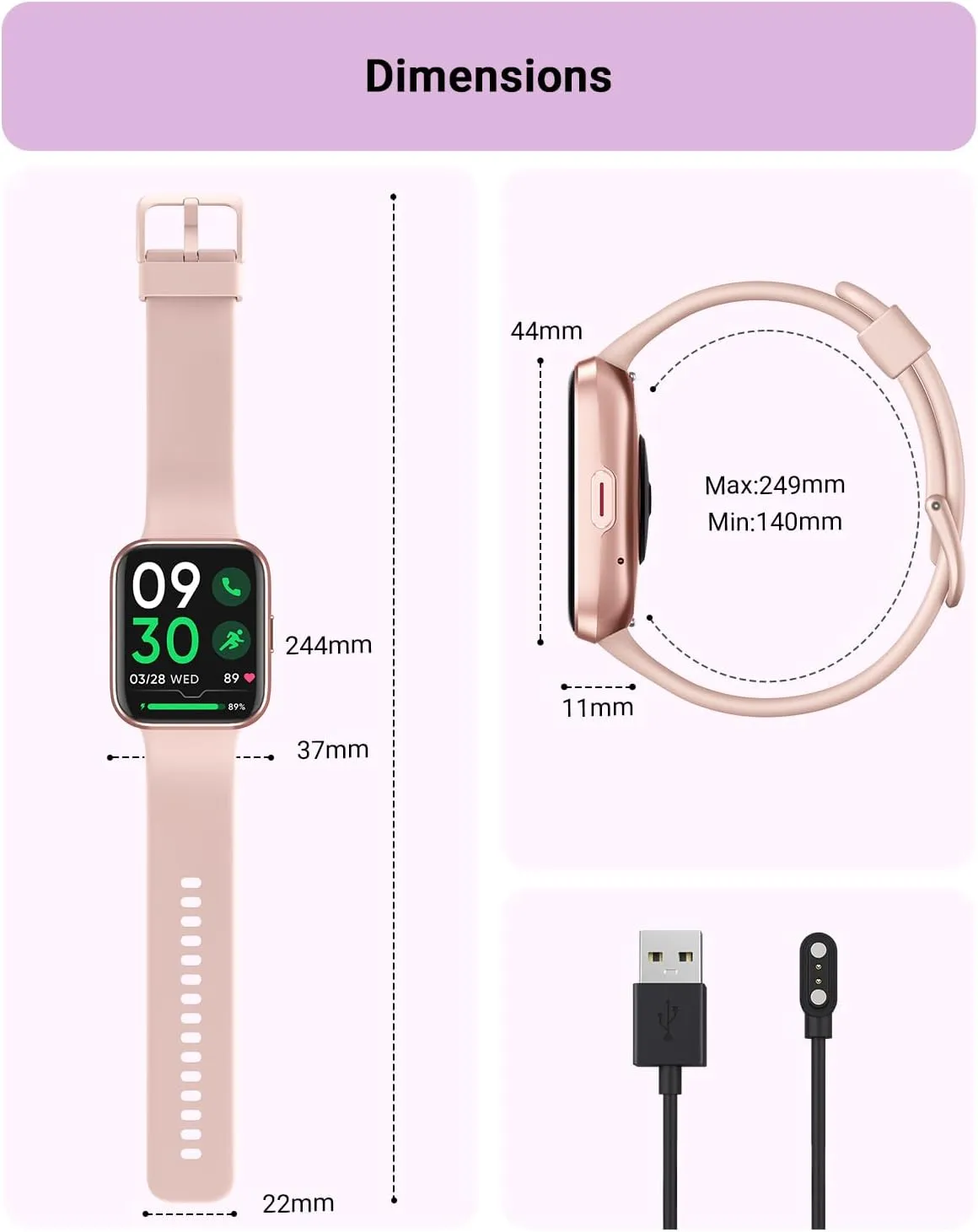 Montre Connectée Femme Suivi Sport et Santé – Image 7