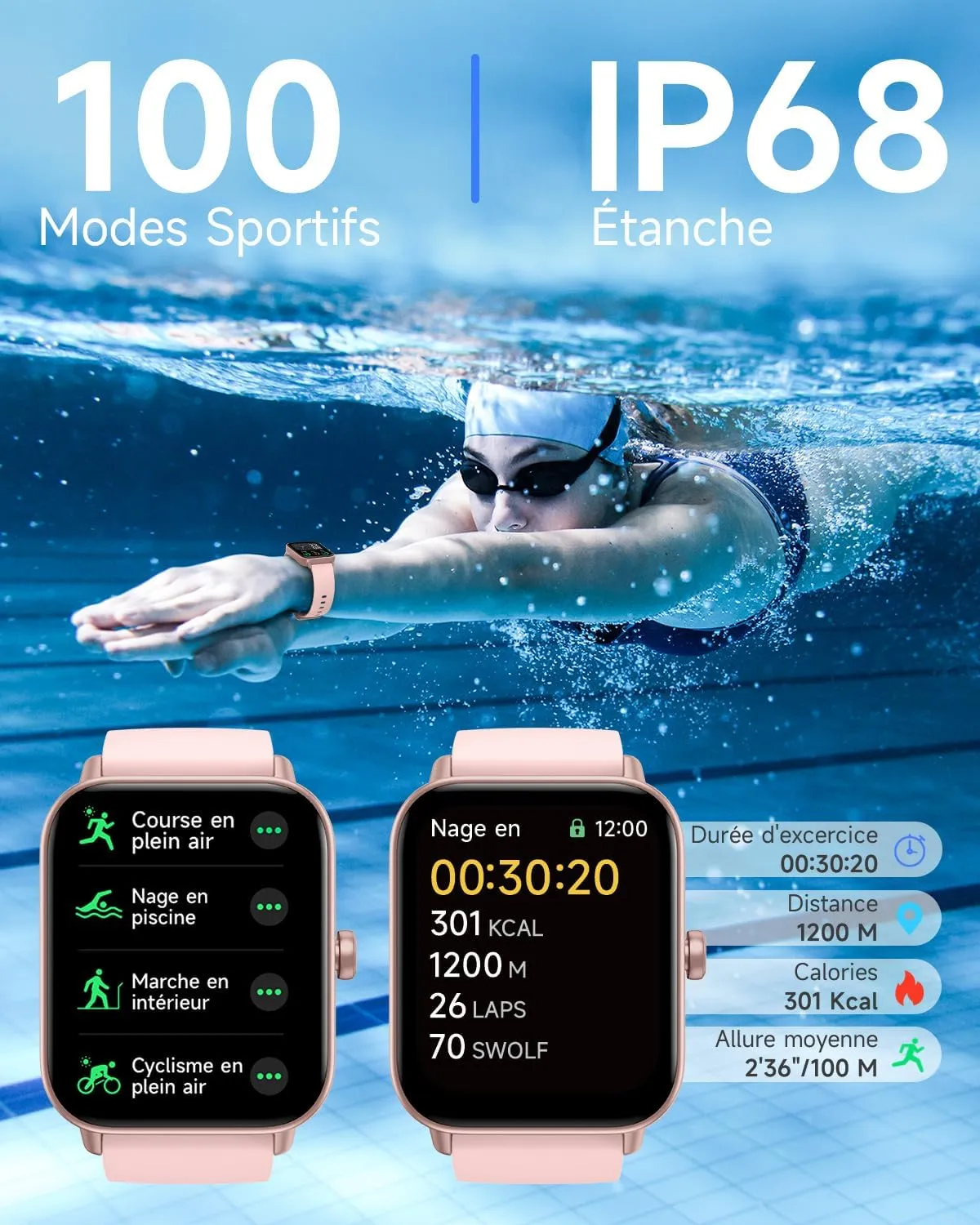 Montre Connectée Intelligente Femme Sport IP68 – Image 6
