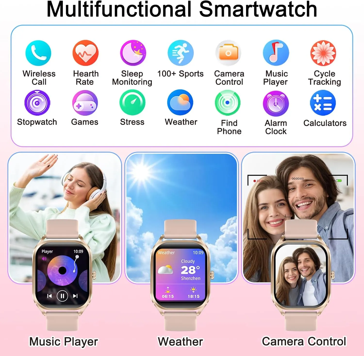 Montre Connectée Fonction Sport pour Femme – Image 3