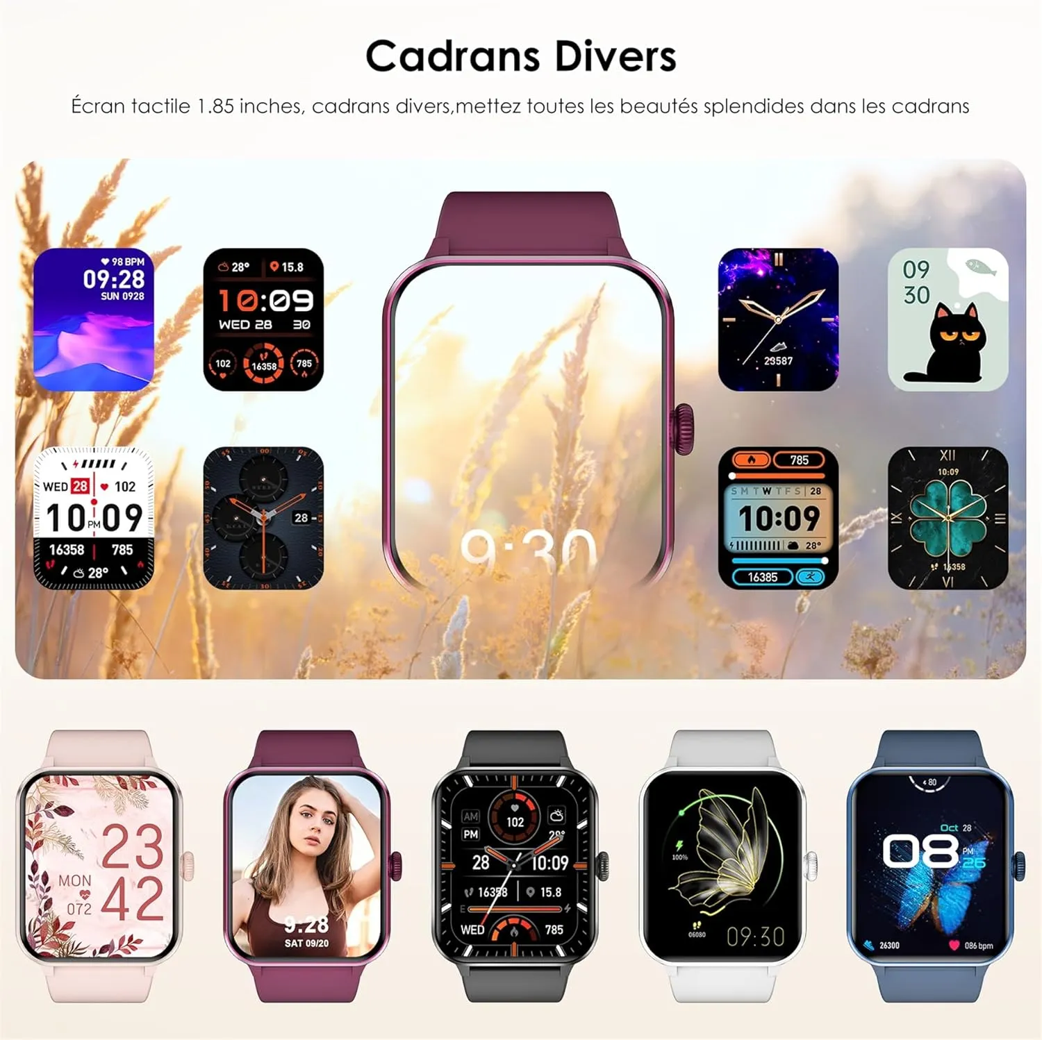 Montre Intelligente Rouge – Image 7