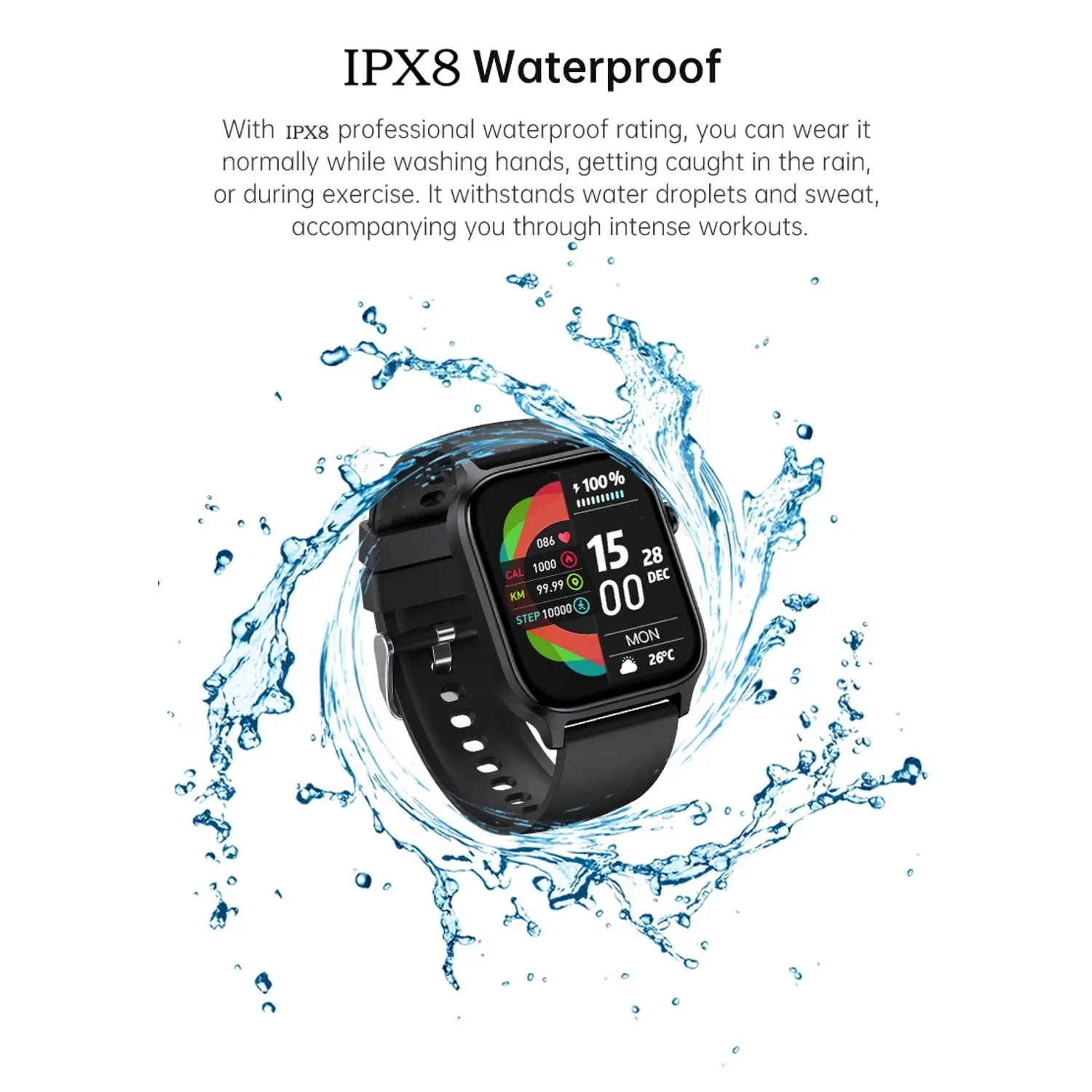 Smartwatch Femme Étanchéité IPX8 – Image 2