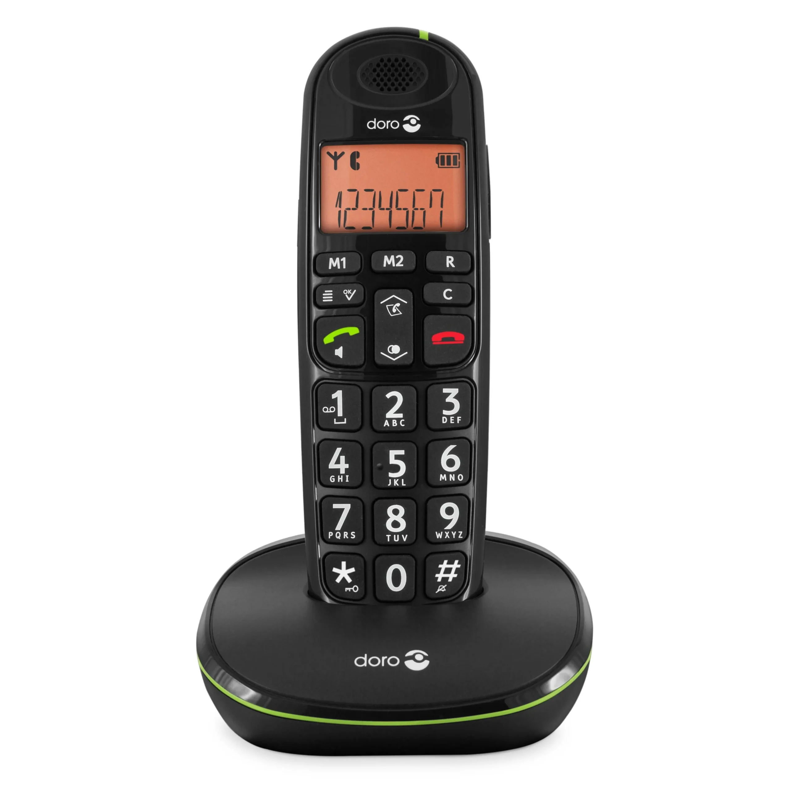TELEPHONE FIXE DORO PHONEEASY 100 W NOIR SANS REPONDEUR