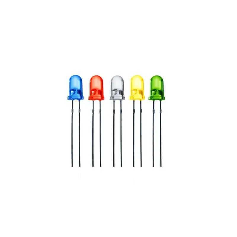 Lot de 10 LEDs 5 mm pour Prototypage