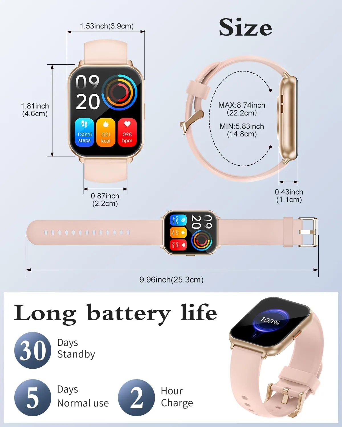 Montre Connectée Femme Sport Smartwatch – Image 8