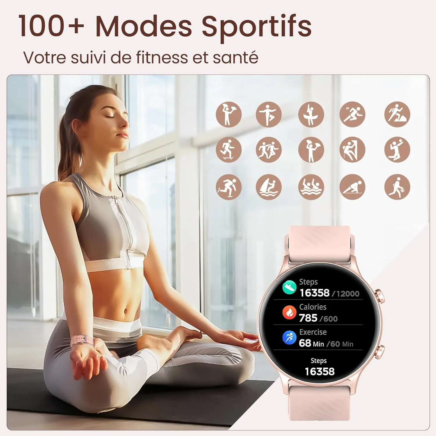 Montre Connectée Femme Sport Ronde – Image 2