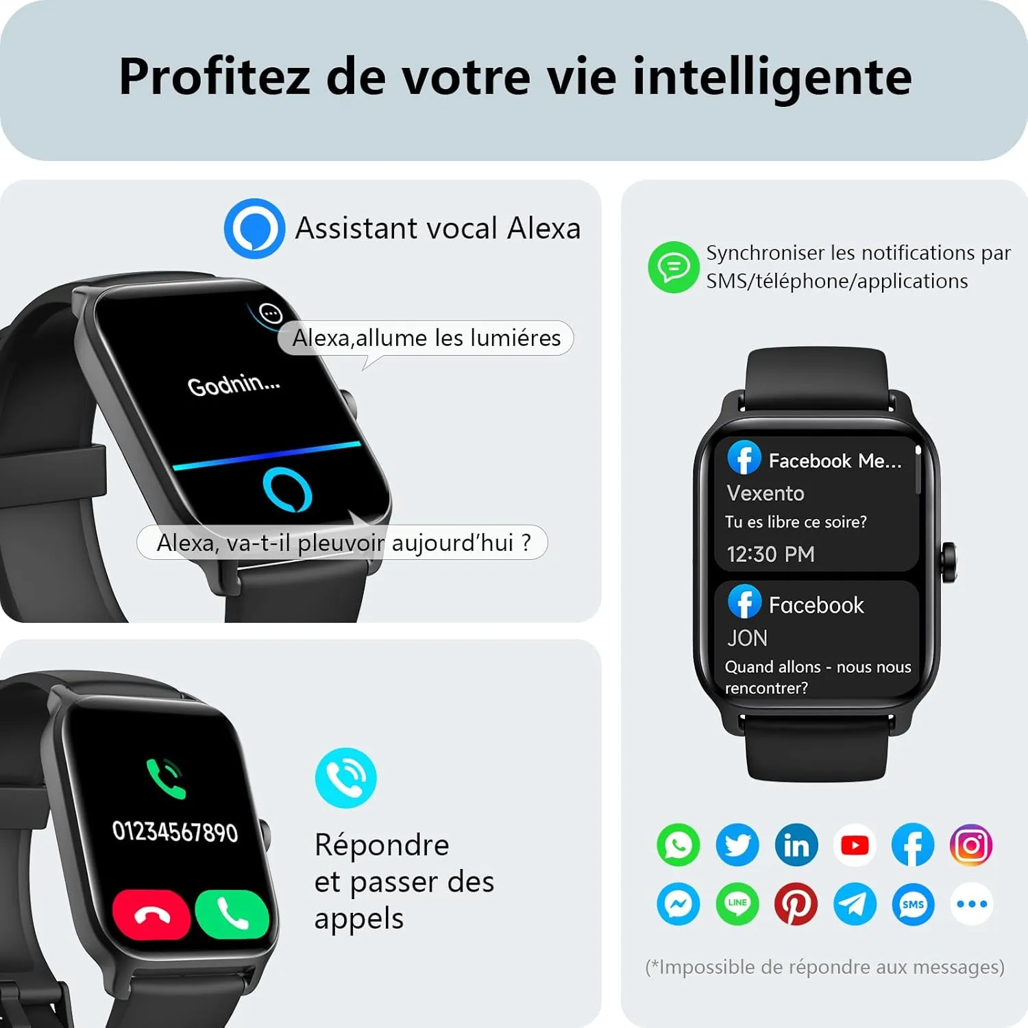 Montre Connectée Sport et Message – Image 4
