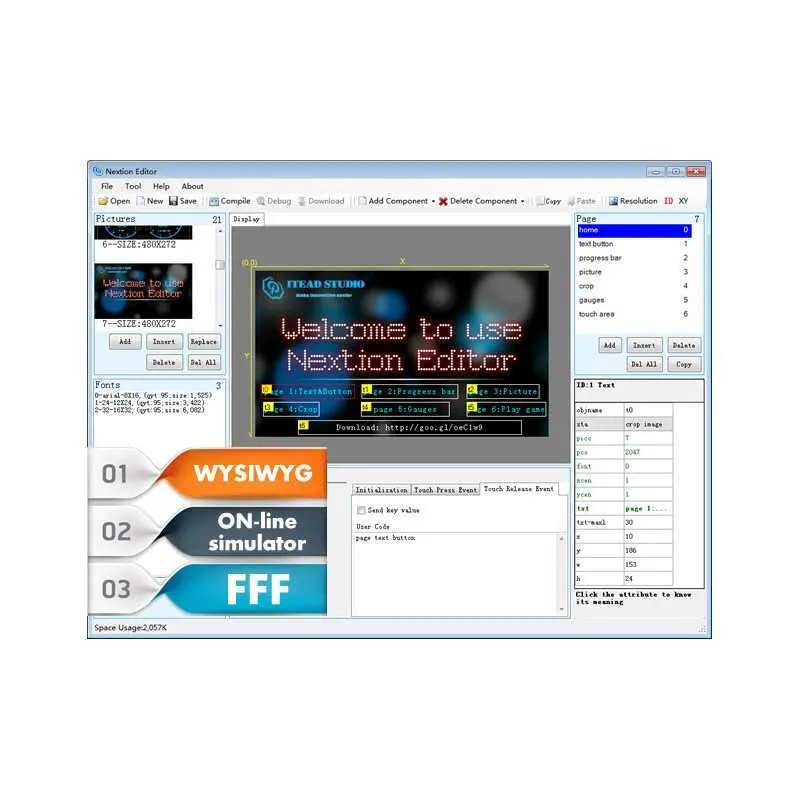 Écran Tactile Nextion de 2.8 pouces avec Interface UART – NX3224T028 – Image 3