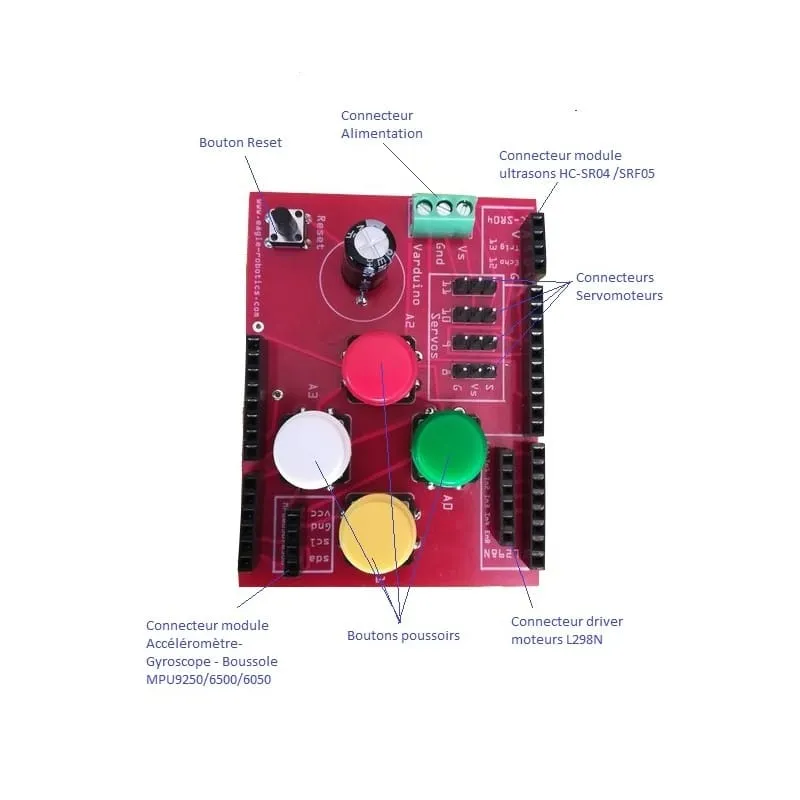 Shield IO pour Arduino UNO – Kit de Gestion de Capteurs