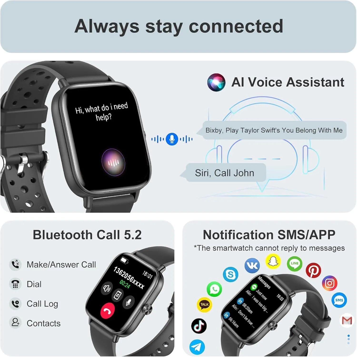 Smartwatch Waterproof Bluetooth – Image 4